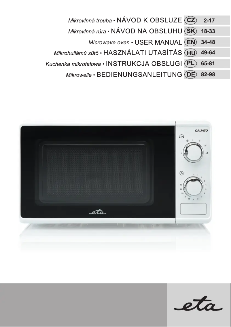 Página 1 del manual Manual de usuario Eta Galiato 221090000