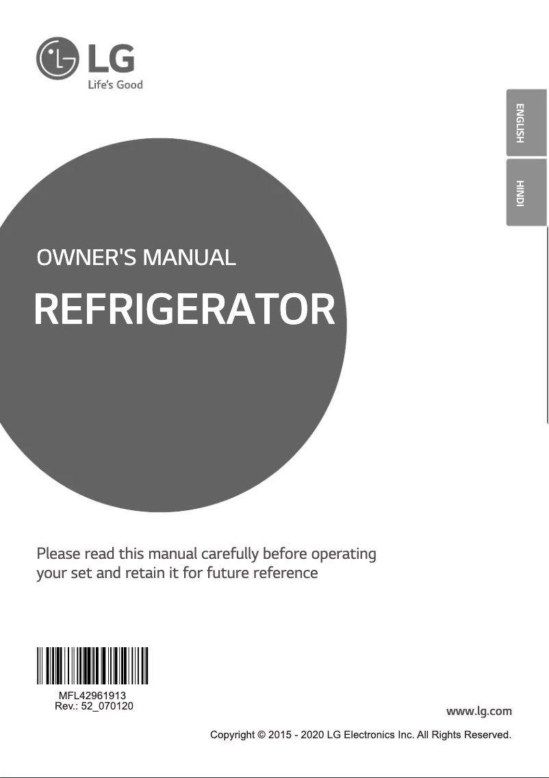 Imagen de la primera página del manual del dispositivo GL-B191KBPD