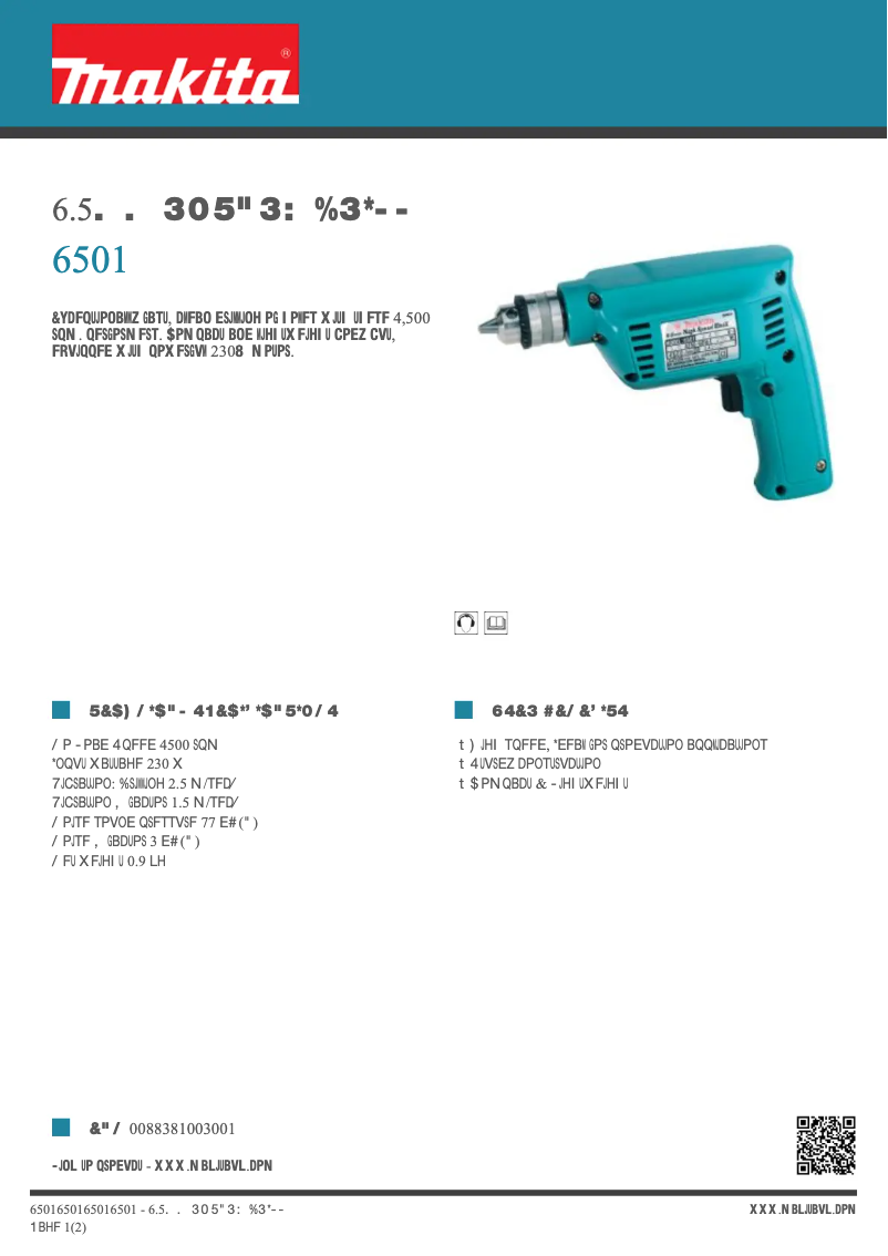 Imagen de la primera página del manual del dispositivo 6501