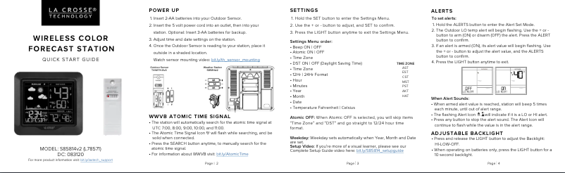 Imagen de la primera página del manual del dispositivo S85814V2