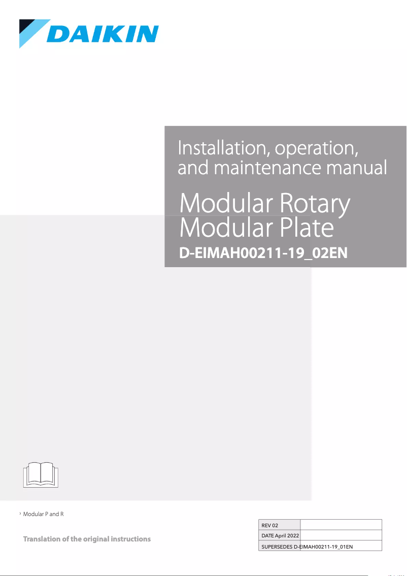 Página 1 del manual Guía de instalación Daikin D-EOMAH00006-20EN