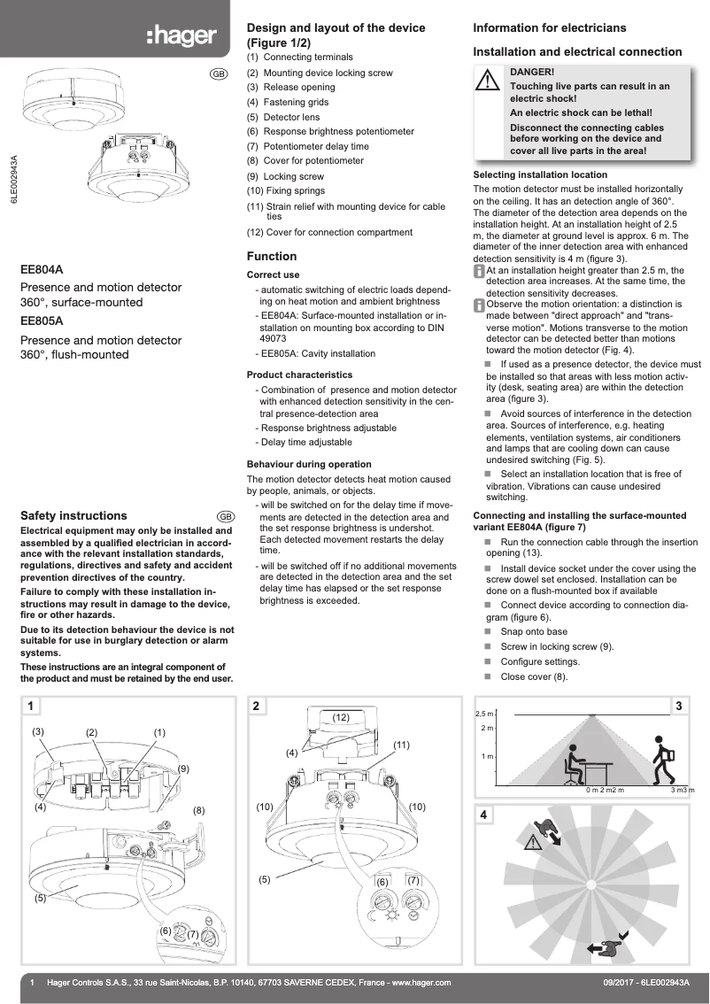 Imagen de la primera página del manual del dispositivo EE805A