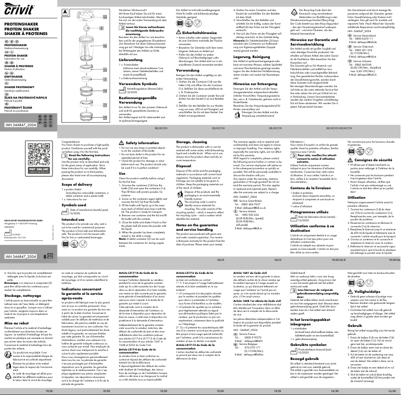 Imagen de la primera página del manual del dispositivo IAN 344847