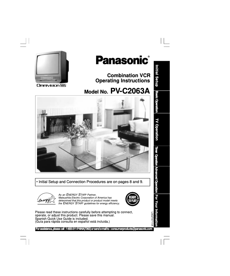 Página nº 1 - Manual de usuario Panasonic PV-C2063A