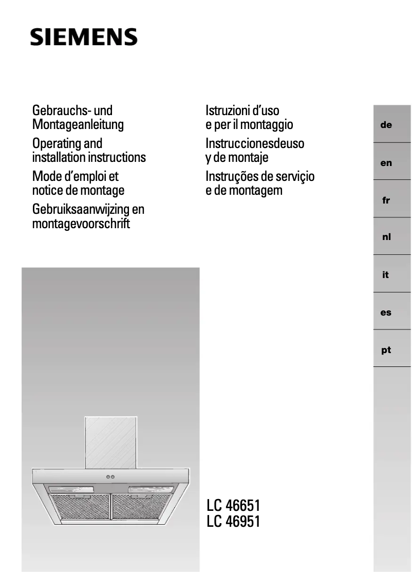Página nº 1 - Manual de usuario Siemens LC46951