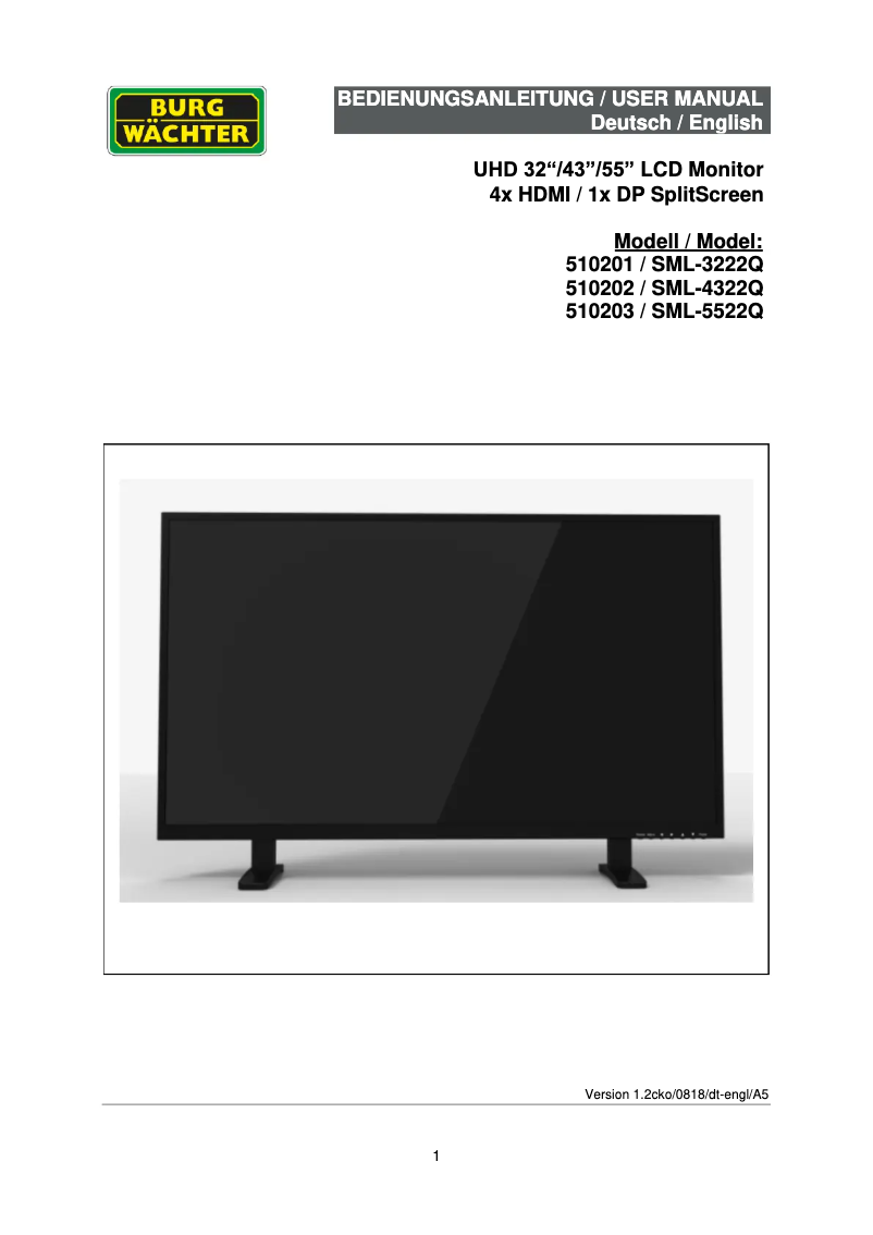 Imagen de la primera página del manual del dispositivo SML-3222Q