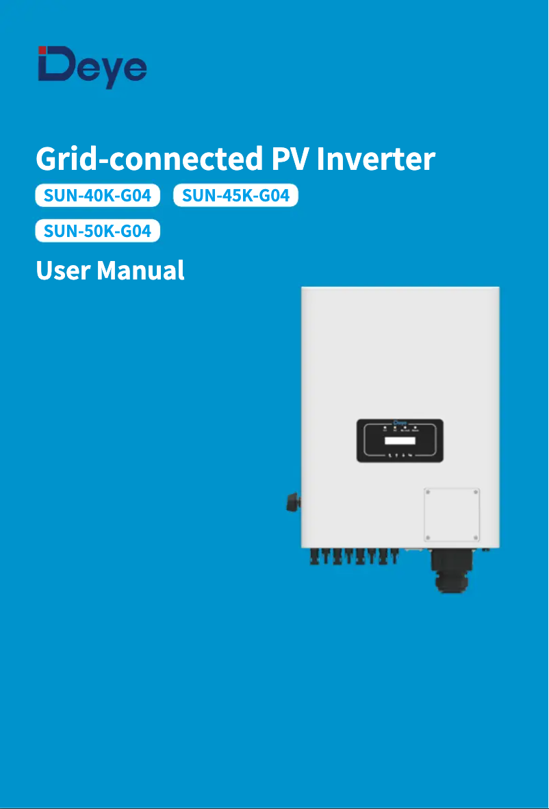 Imagen de la primera página del manual del dispositivo SUN-50K-G04
