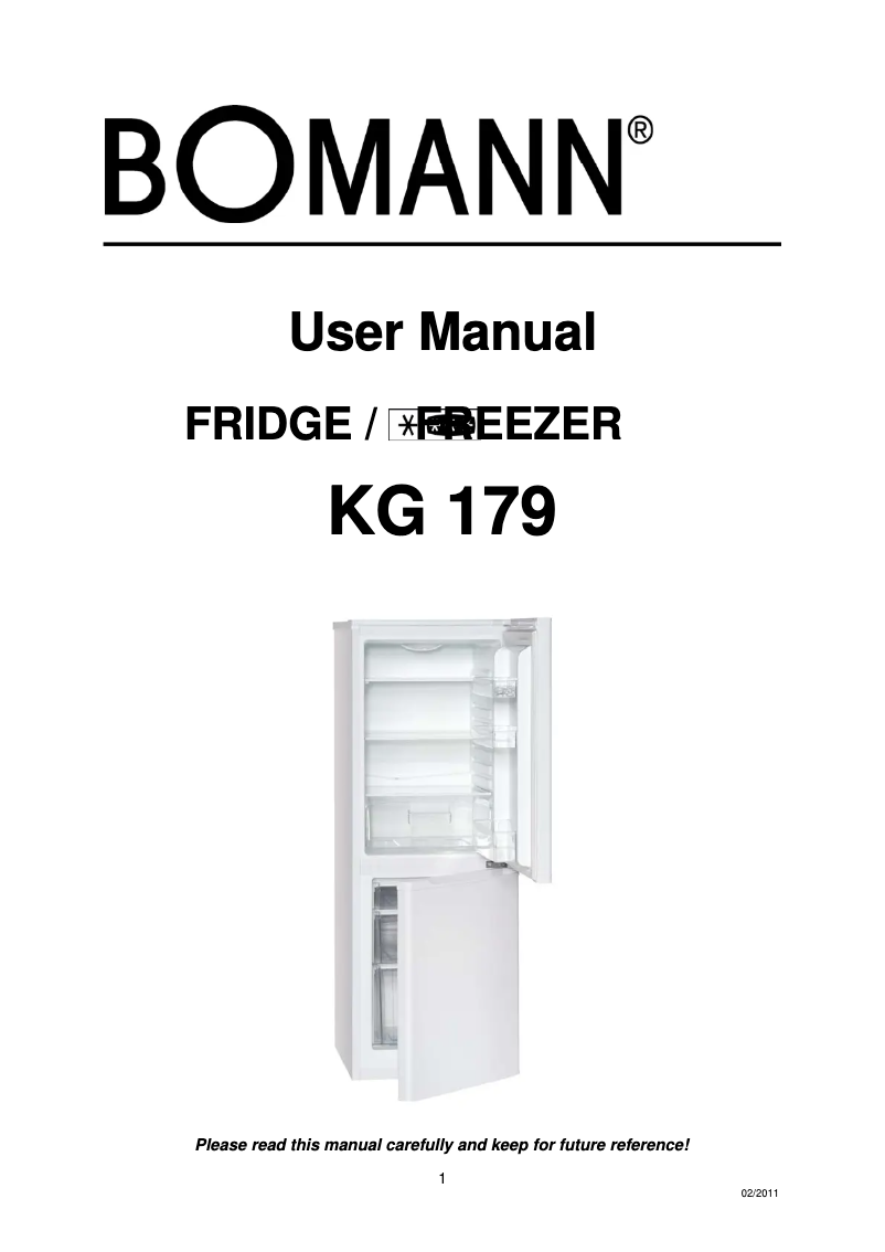 Imagen de la primera página del manual del dispositivo KG 179