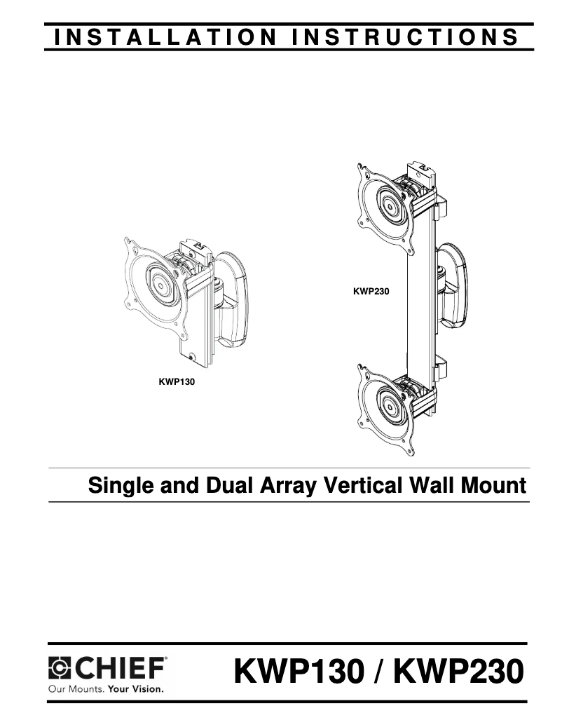Página 1 del manual Manual de usuario Chief KWP130B