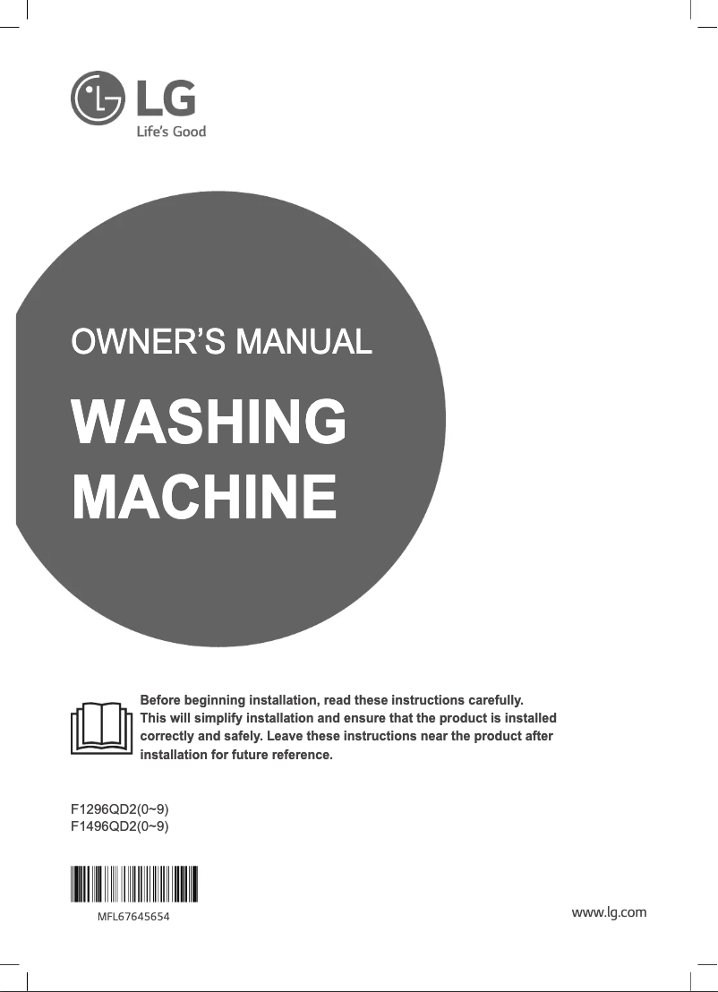 Página 1 del manual Manual de usuario LG F1296QD23