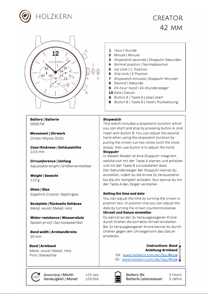 Página 1 del manual Manual de usuario Holzkern Ralph