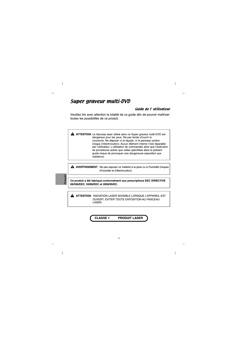 Imagen de la primera página del manual del dispositivo GSA-H58N