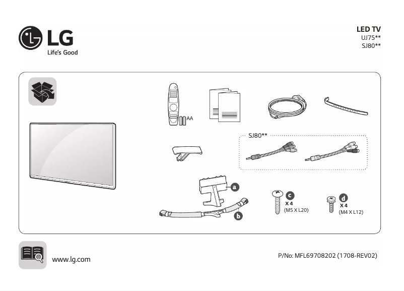 Imagen de la primera página del manual del dispositivo 60SJ800V