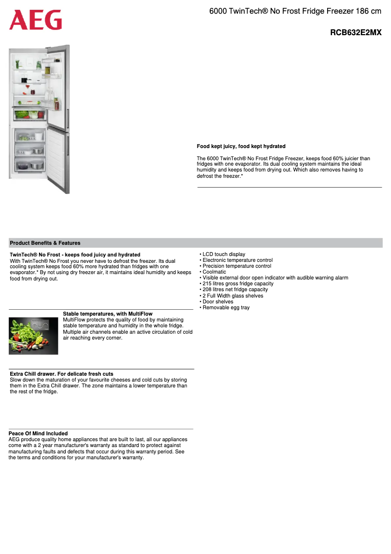 Imagen de la primera página del manual del dispositivo RCB632E2MX