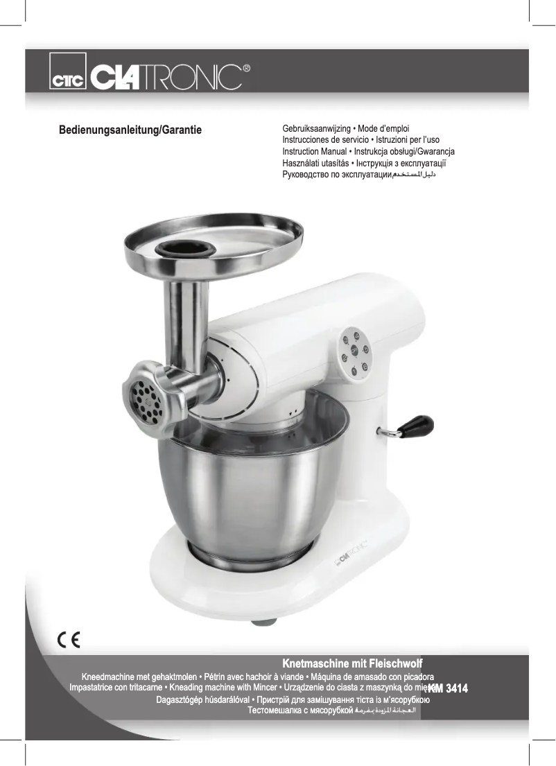 Página 1 del manual Manual de usuario Clatronic KM 3414