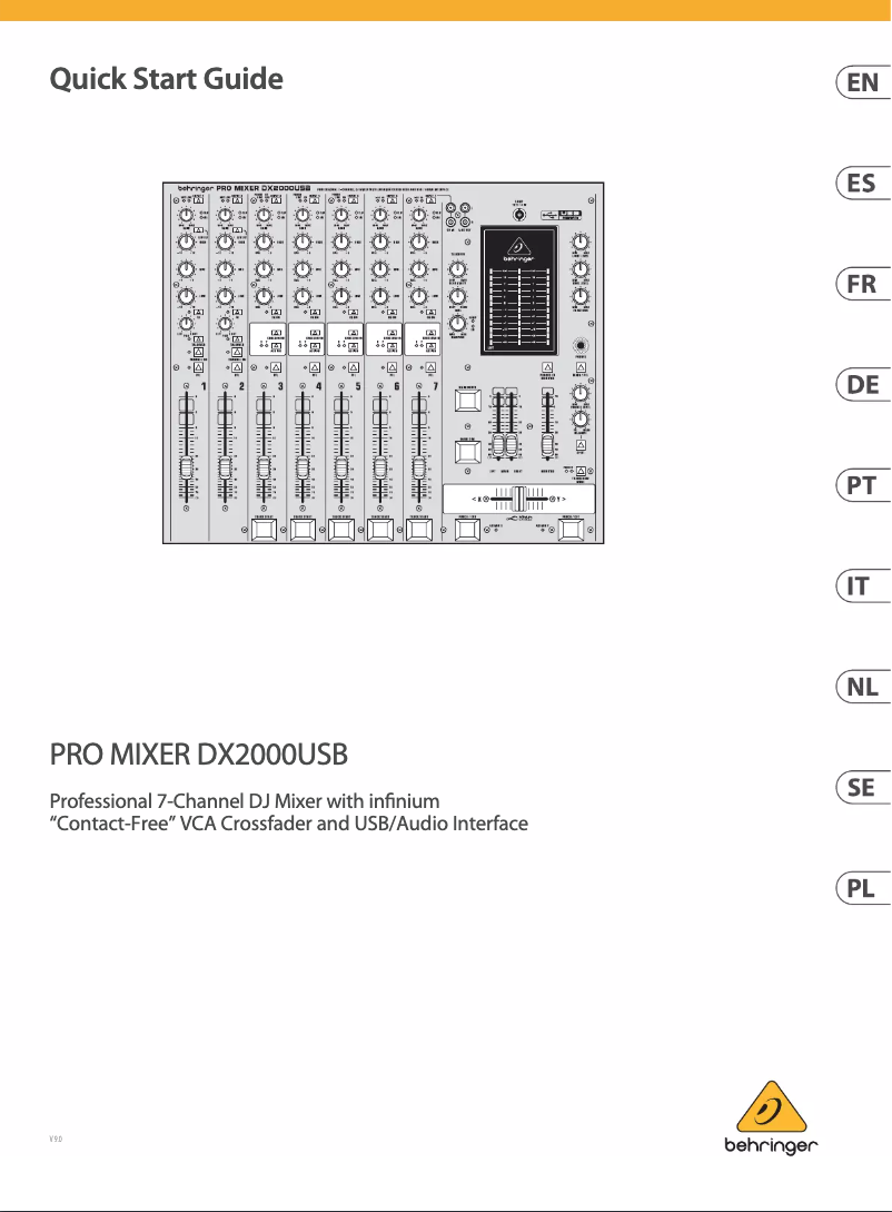 Página 1 del manual Manual de usuario Behringer DX2000USB