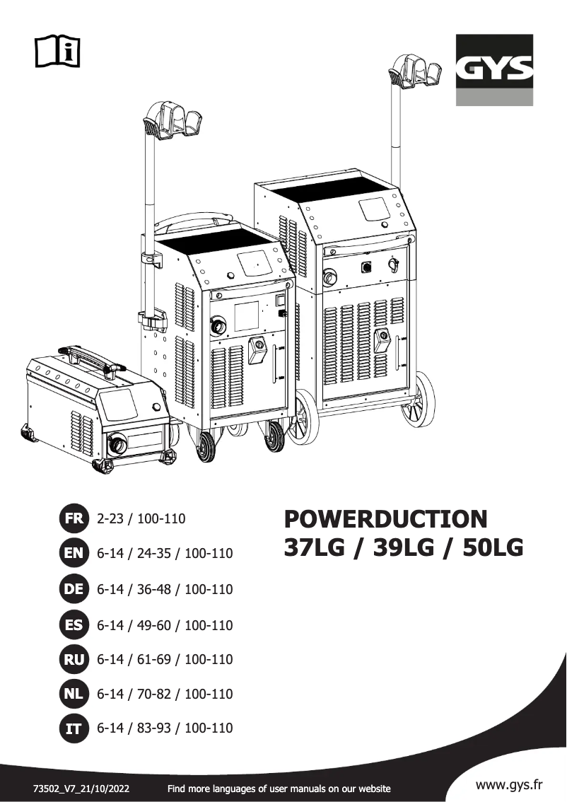 Imagen de la primera página del manual del dispositivo Powerduction 37LG