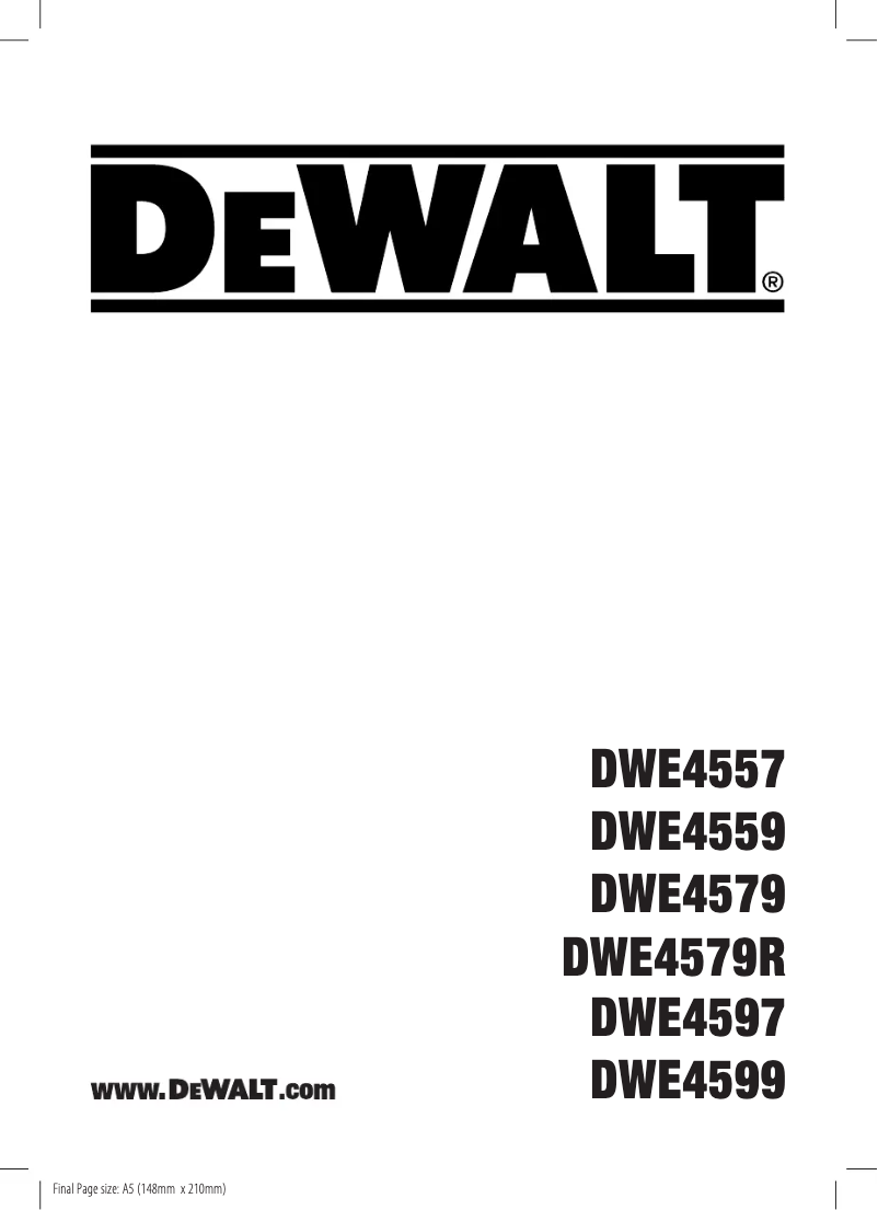 Página 1 del manual Manual de usuario DeWalt DWE4579
