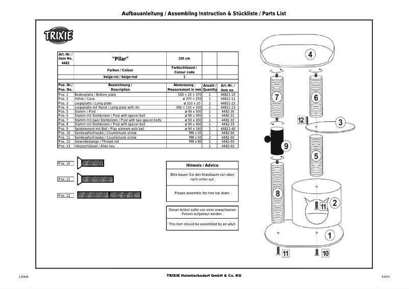 Página nº 1 - Manual de usuario Trixie Pilar