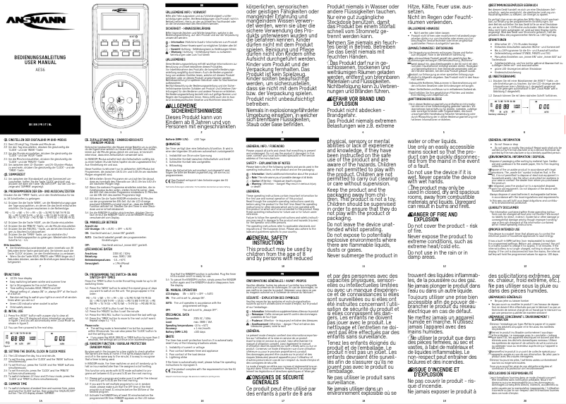 Imagen de la primera página del manual del dispositivo AES6