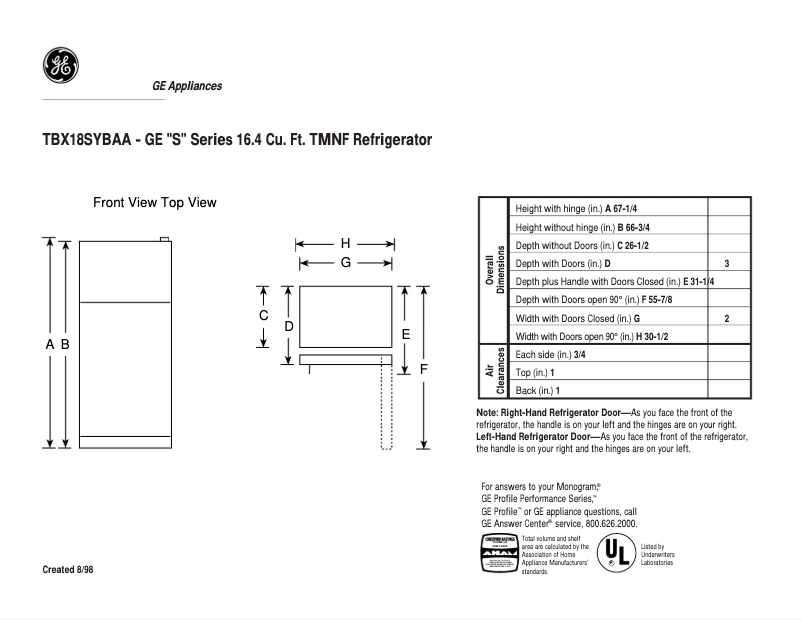 Imagen de la primera página del manual del dispositivo TBX18SYBAA