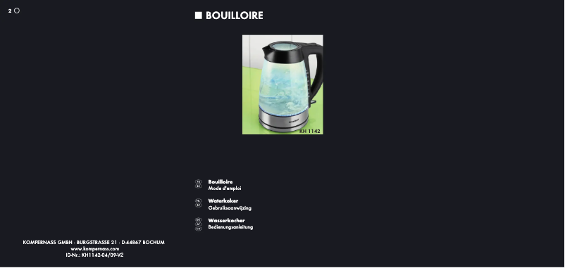 Imagen de la primera página del manual del dispositivo KH 1142