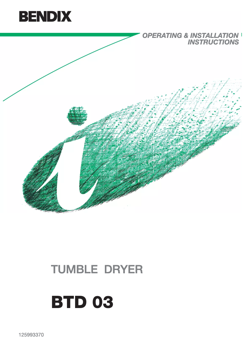 Página 1 del manual Manual de usuario Bendix BTD 03