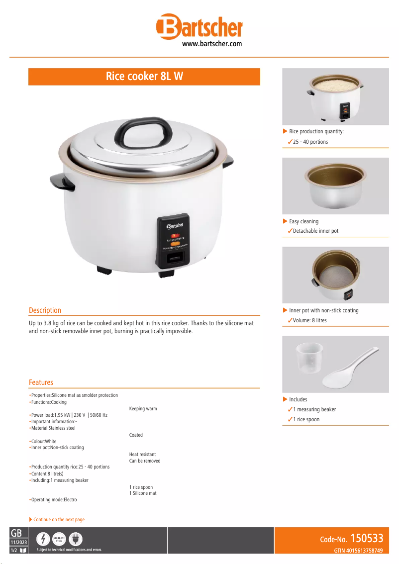 Imagen de la primera página del manual del dispositivo 150533