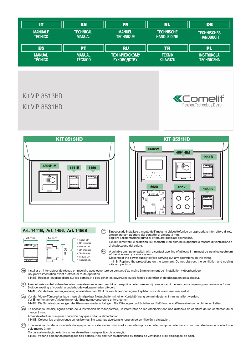 Imagen de la primera página del manual del dispositivo 8531HD