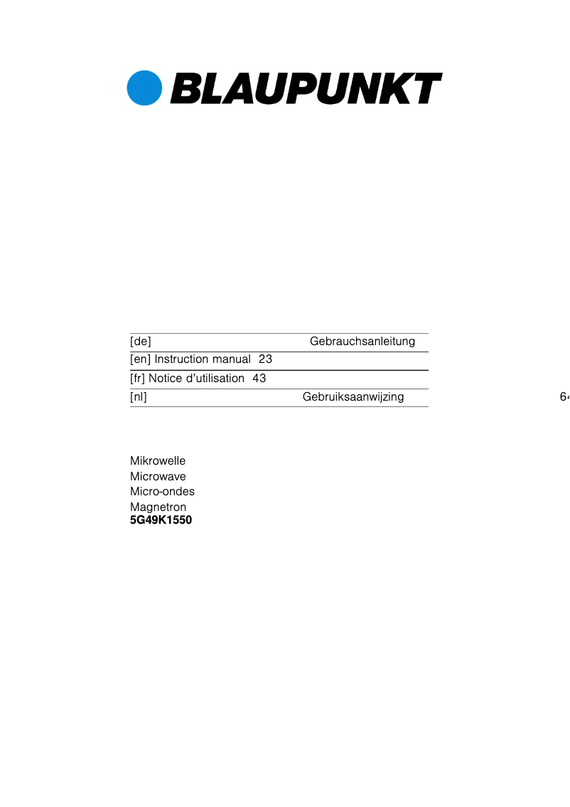 Imagen de la primera página del manual del dispositivo 5G49K1550
