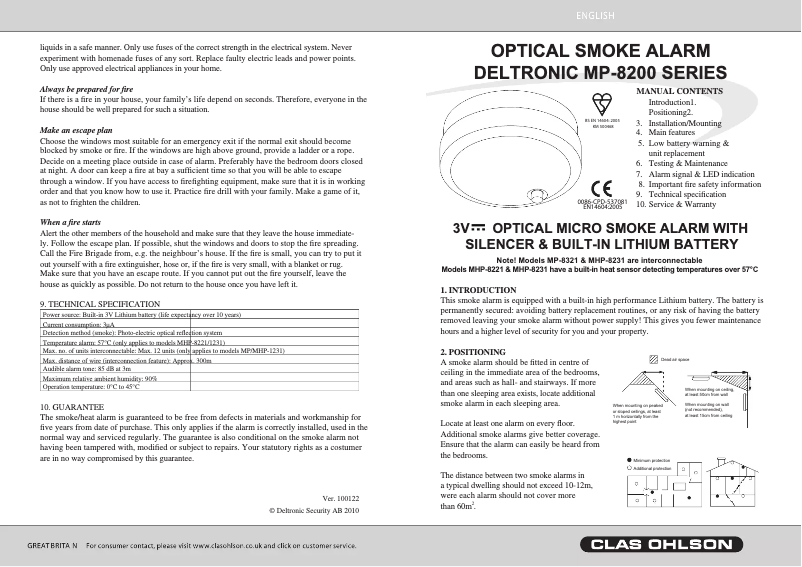 Página 1 del manual Manual de usuario Clas Ohlson MP-8221