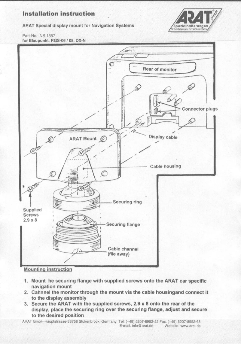 Página nº 1 - Manual de usuario Arat NS1557