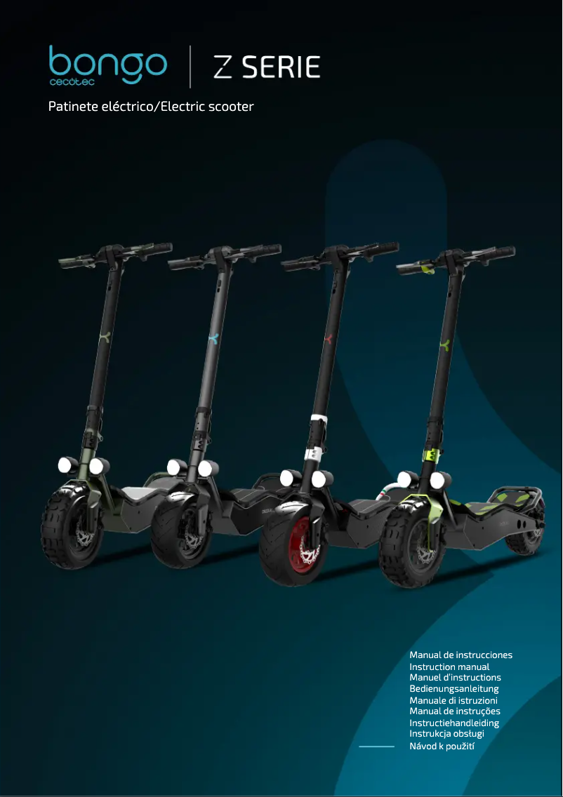 Imagen de la primera página del manual del dispositivo Bongo Serie Z