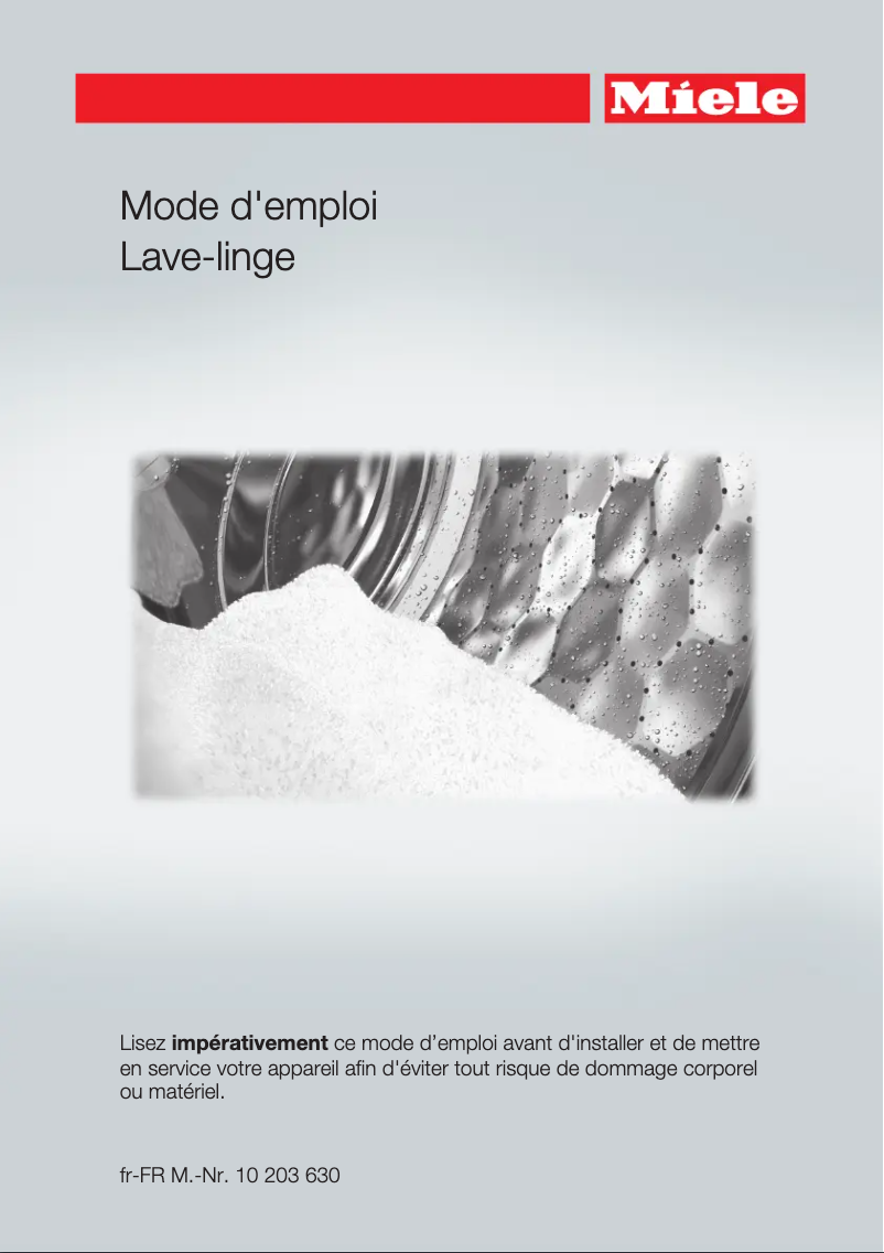 Página 1 del manual Manual de usuario Miele PowerWash 2.0 WKF121