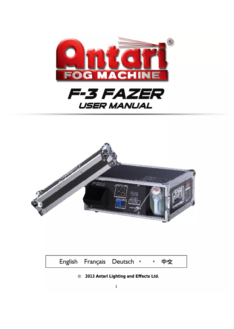 Imagen de la primera página del manual del dispositivo F-3 Fazer