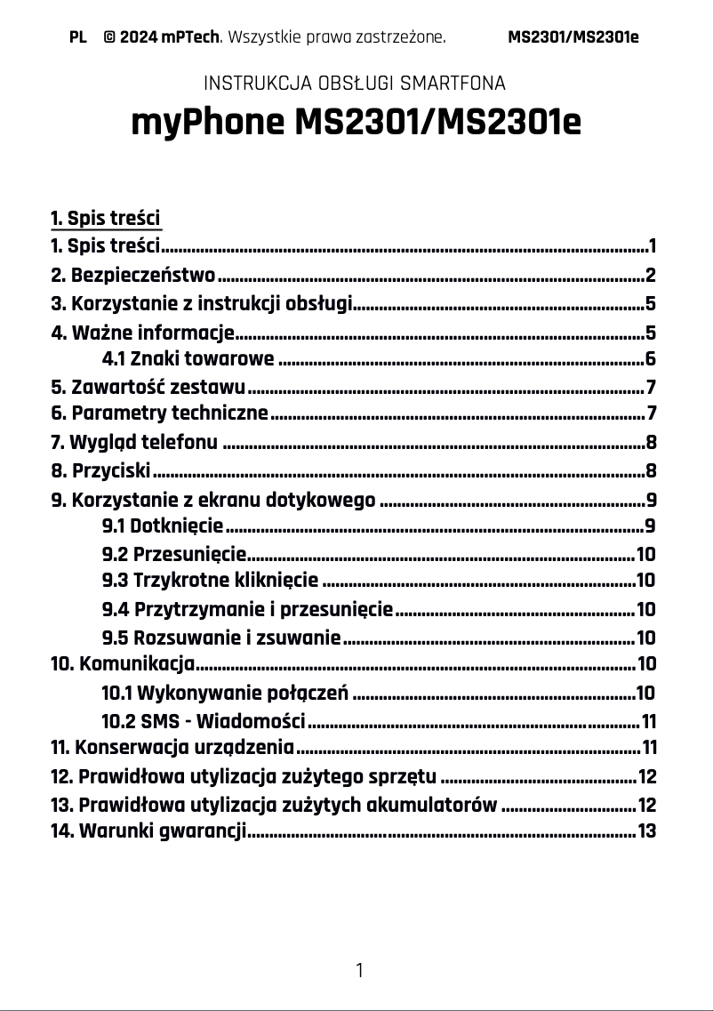 Página nº 1 - Manual de usuario myPhone N23 Lite