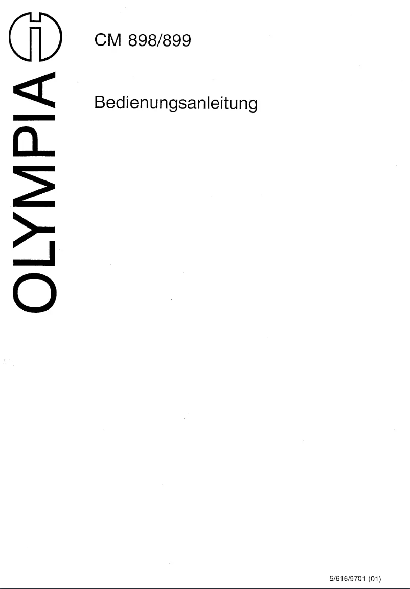 Página 1 del manual Manual de usuario Olympia CM 898