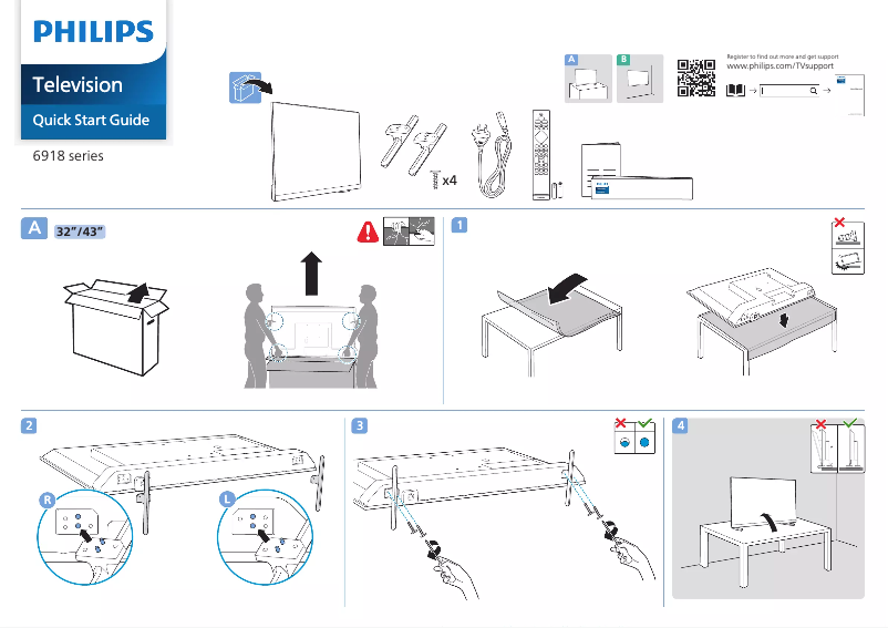 Imagen de la primera página del manual del dispositivo 43PFD6918