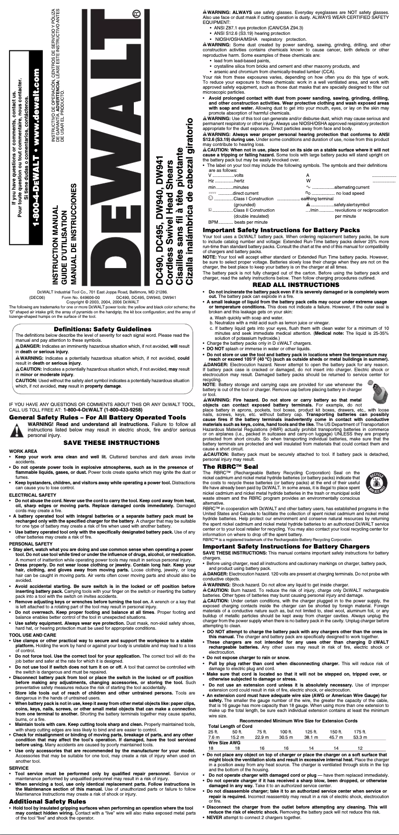 Imagen de la primera página del manual del dispositivo DC490