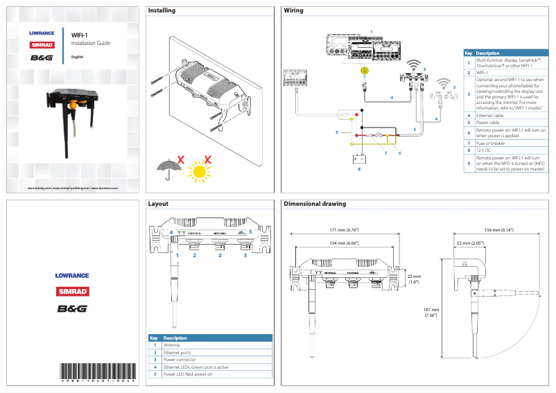 Página 1 del manual Manual de usuario Simrad WiFi-1