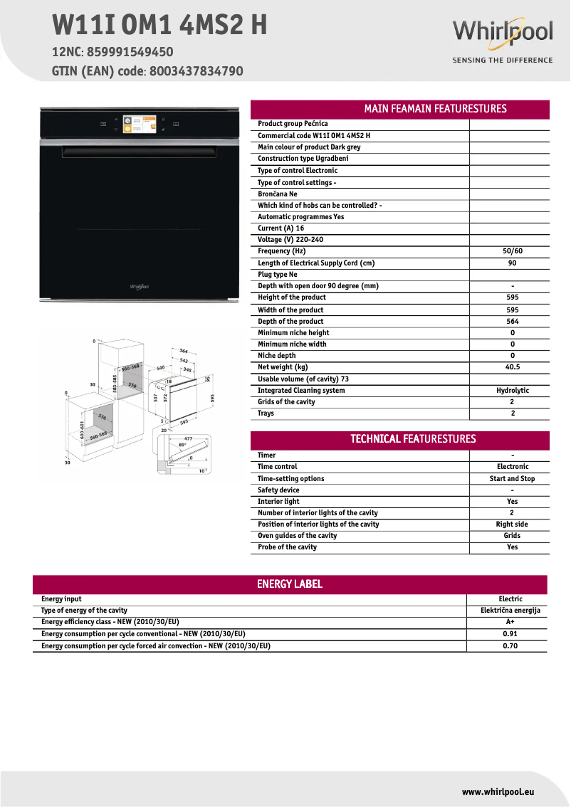 Imagen de la primera página del manual del dispositivo W11I OM1 4MS2 H