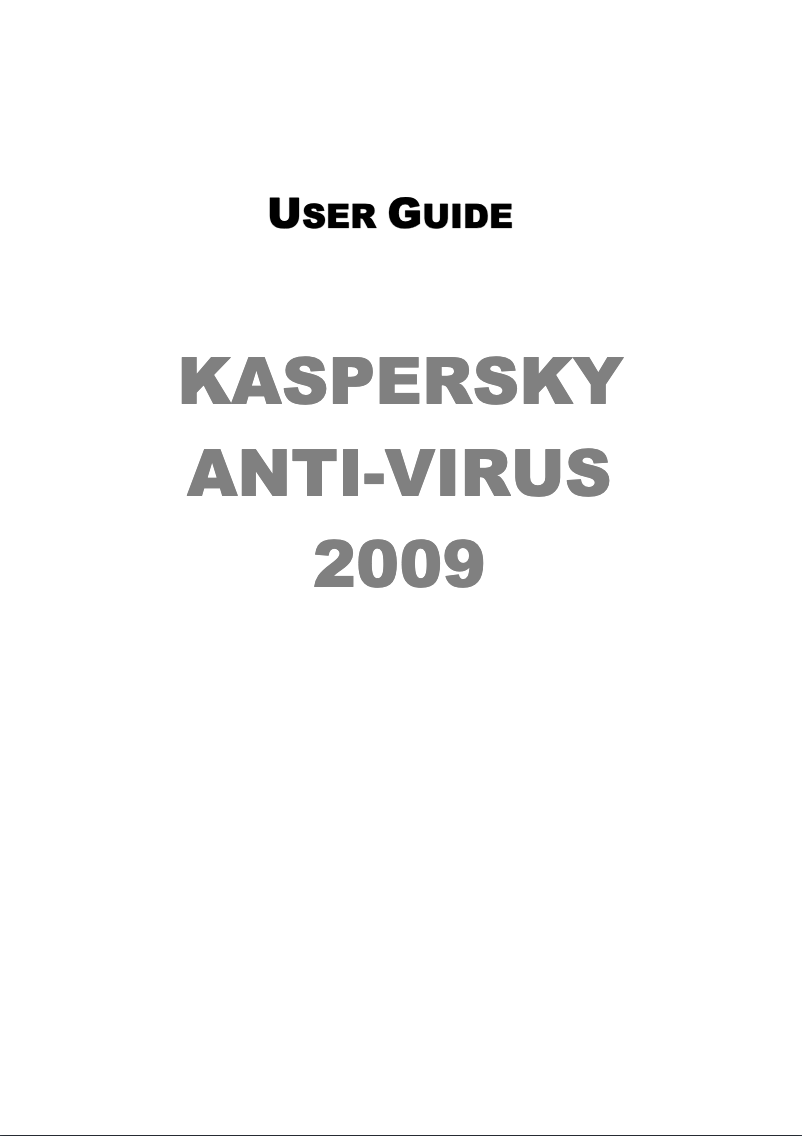 Imagen de la primera página del manual del dispositivo Anti-Virus 2009