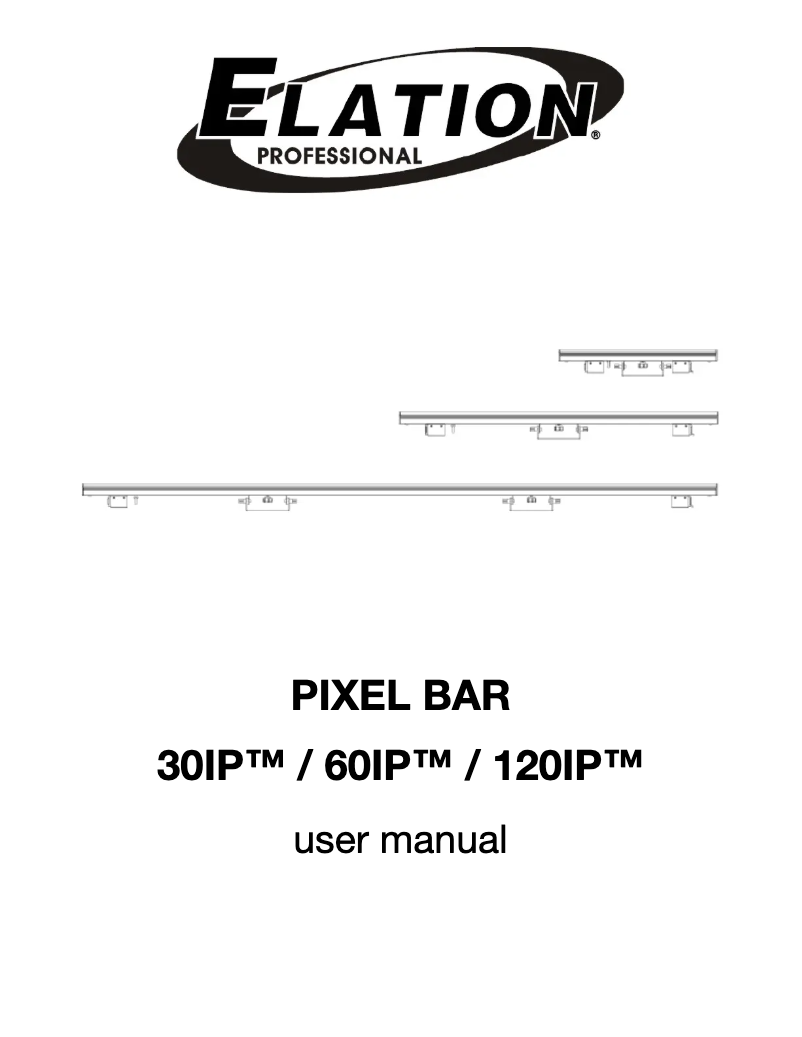 Imagen de la primera página del manual del dispositivo Pixel Bar 60IP
