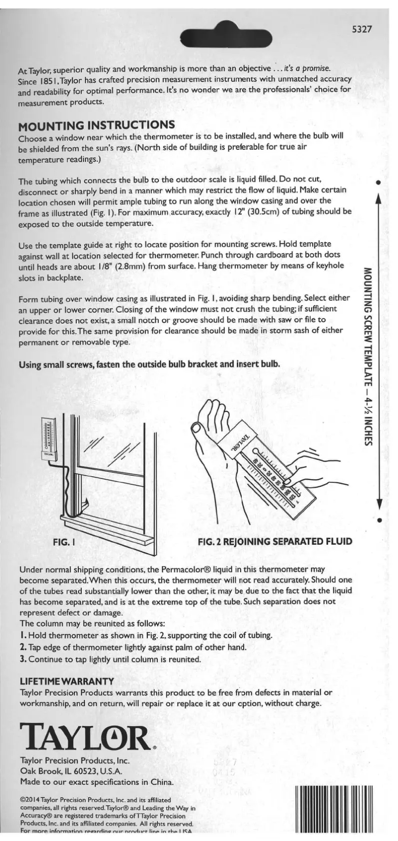 Imagen de la primera página del manual del dispositivo 5327