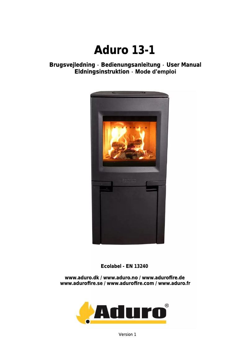 Página 1 del manual Manual de usuario Aduro 13-1