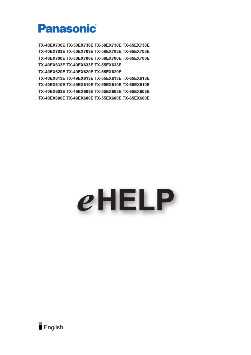 Imagen de la primera página del manual del dispositivo Viera TX-65EX603E