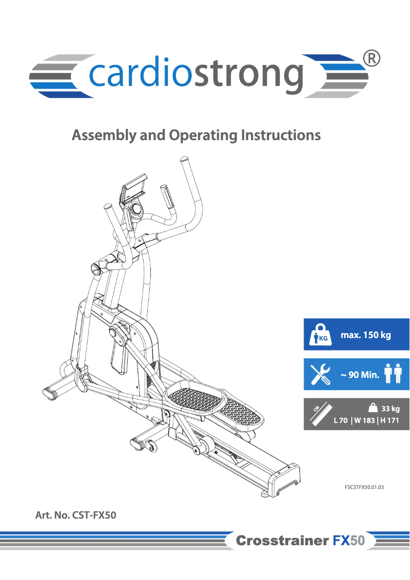 Imagen de la primera página del manual del dispositivo FX50