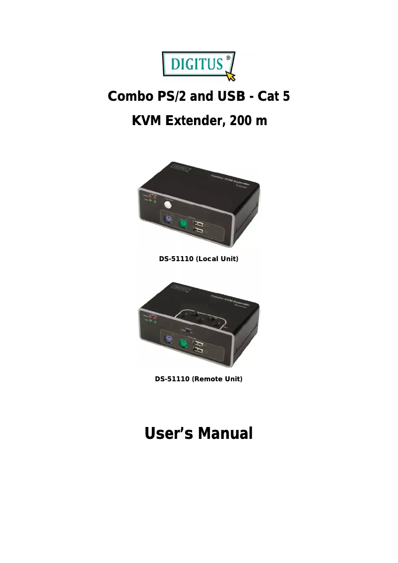Imagen de la primera página del manual del dispositivo DS-51110