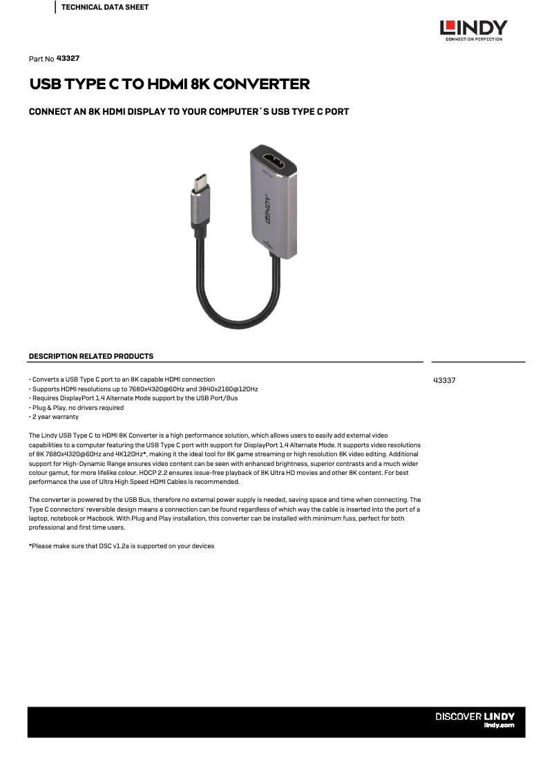 Imagen de la primera página del manual del dispositivo 43327
