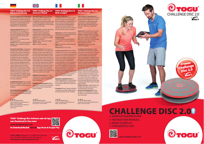 Imagen de la primera página del manual del dispositivo Challenge Disc 2.0